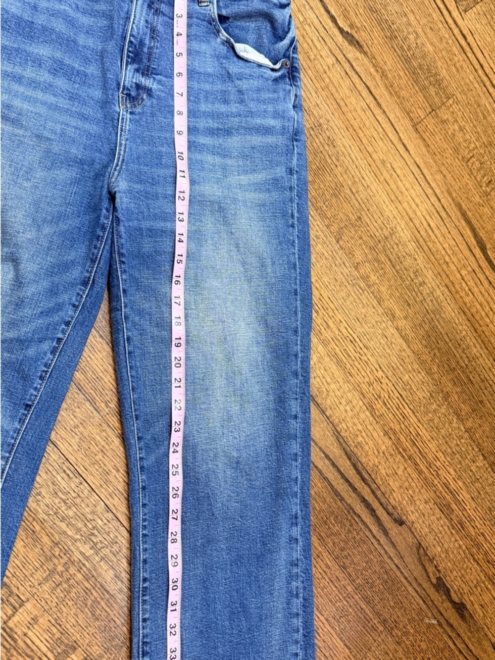 Oliver Logan Cropped Wide Leg Jeans Raw Hem Size 34 High Rise - Picture 7 of 7